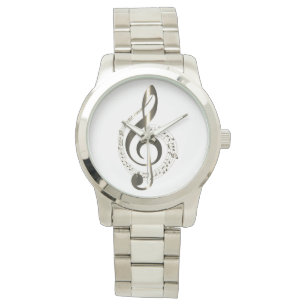 BEHANDELBARE SCHEEF EN MUZIEK PERSONEEL MET OPMERK HORLOGE