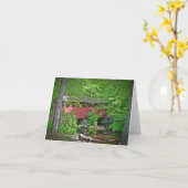 Behandelde Brug Notecard Kaart (Gele Bloem)