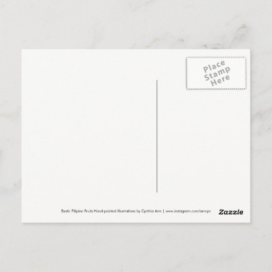 Behandelde exotische Filippijnse tropische vruchte Briefkaart (Achterkant)