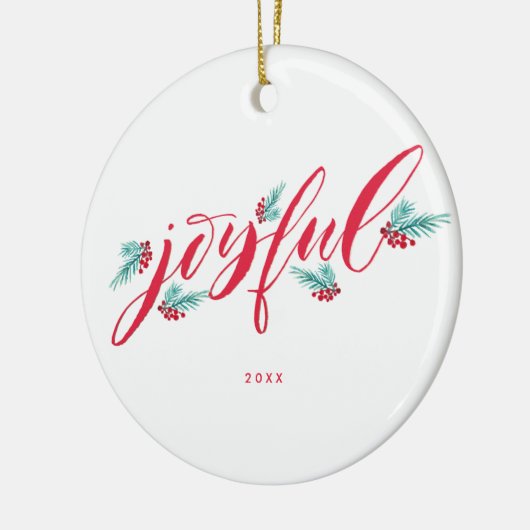 Behandelde persoonlijke kerstversiering keramisch ornament (Links)