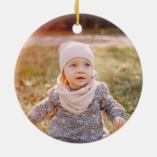 Behandelde persoonlijke kerstversiering keramisch ornament (Achterkant)