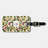 Behandelde Rustic Tropical Fruits Monogram Bagagelabel (Voorkant horizontaal)