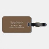 Behandelde Rustic Tropical Fruits Monogram Bagagelabel (Achterkant horizontaal)