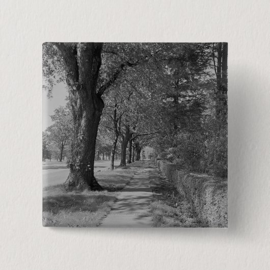 Behandelde straat met stoep vierkante button 5,1 cm (Voorkant)