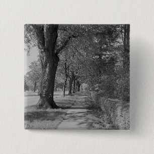 Behandelde straat met stoep vierkante button 5,1 cm