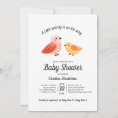 Behandelde Waterverf Uitnodiging Baby shower (Voorkant)