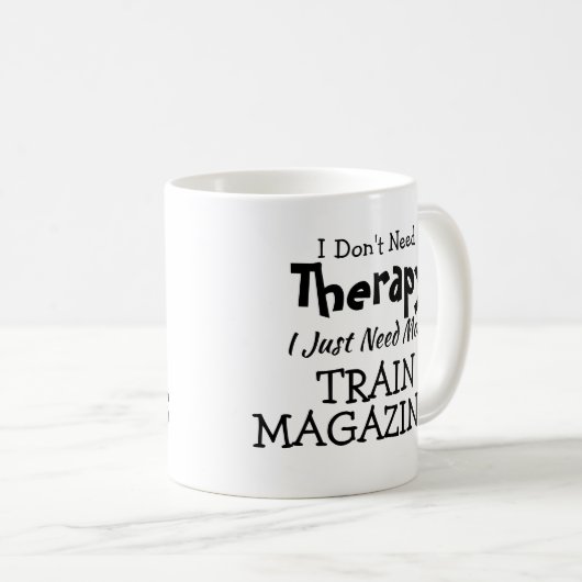 Behandeling alleen maar trainemagazines 's avonds  koffiemok (Voorkant rechts)