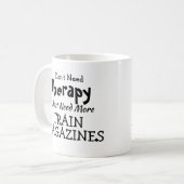 Behandeling alleen maar trainemagazines 's avonds  koffiemok (Voorkant links)