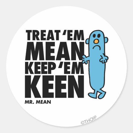 Behandeling "Em Mean Ronde Sticker (Voorkant)
