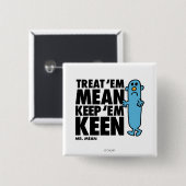 Behandeling "Em Mean Vierkante Button 5,1 Cm (Voorkant /achterkant)