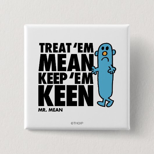 Behandeling "Em Mean Vierkante Button 5,1 Cm (Voorkant)