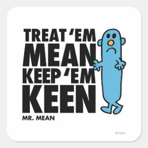 Behandeling "Em Mean Vierkante Sticker