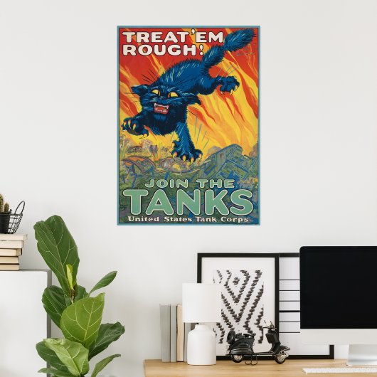 Behandeling 'Em Rough - Join the Tanks Poster (Thuiskantoor)