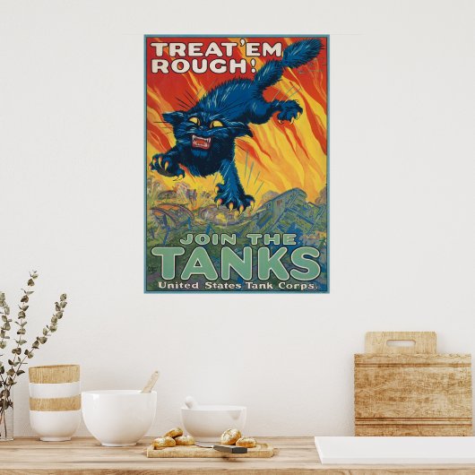 Behandeling 'Em Rough - Join the Tanks Poster (Keuken)
