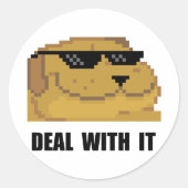 Behandeling ermee ronde sticker (Voorkant)