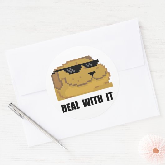 Behandeling ermee ronde sticker (Envelop)