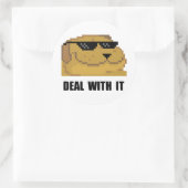 Behandeling ermee ronde sticker (Tas)