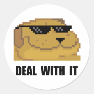 Behandeling ermee ronde sticker