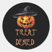 Behandeling geweigerd ronde sticker (Voorkant)