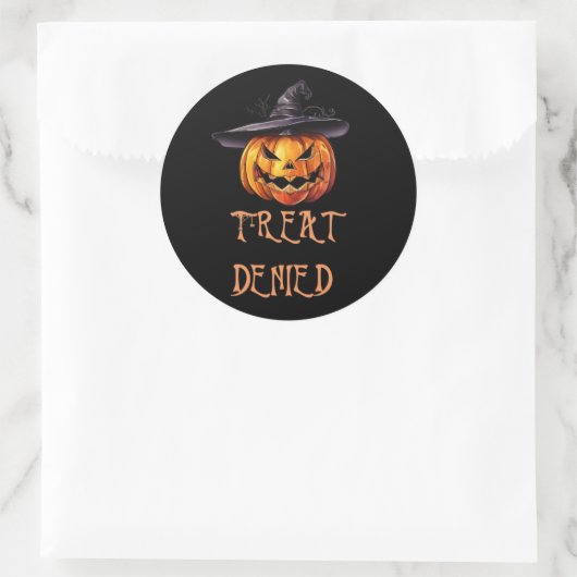 Behandeling geweigerd ronde sticker (Tas)