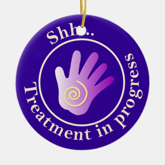 Behandeling in uitvoering Yin Yang door Hanger Keramisch Ornament (Voorkant)