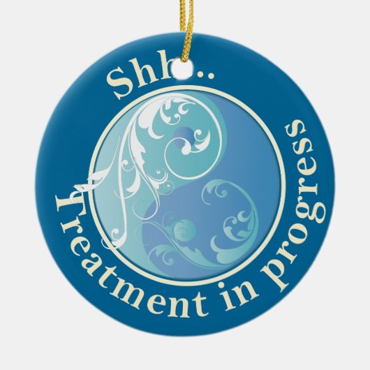 Behandeling in uitvoering Yin Yang door Hanger Keramisch Ornament (Voorkant)