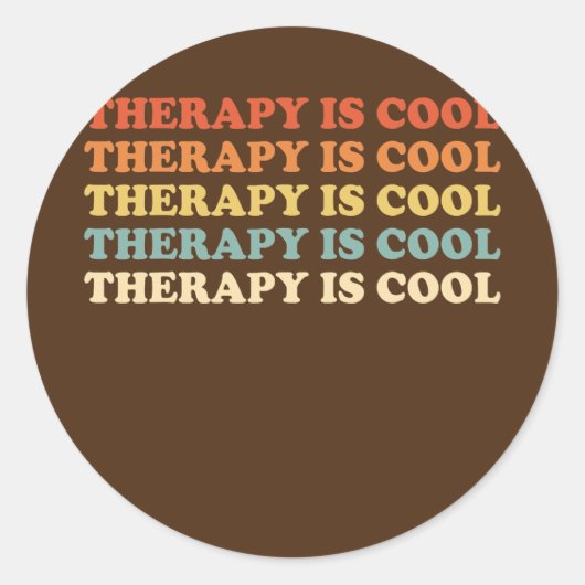 Behandeling is crème-esthetisch trendy geestelijke ronde sticker (Voorkant)