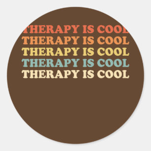 Behandeling is crème-esthetisch trendy geestelijke ronde sticker