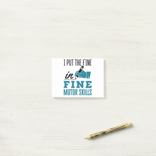 Behandeling met beroepsmatige therapieën Fine Moto Post-it® Notes (Op bureau)