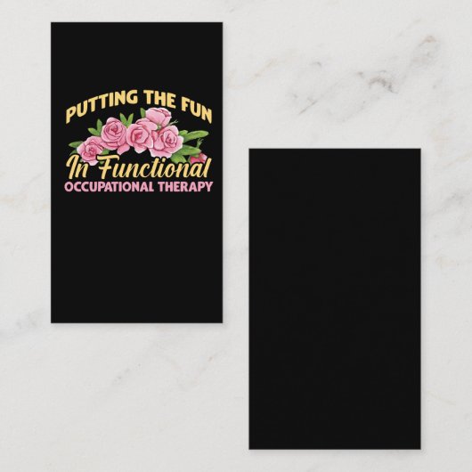 Behandeling met beroepsmatige therapist Bloem- of  Visitekaartje (Voorkant / Achterkant)