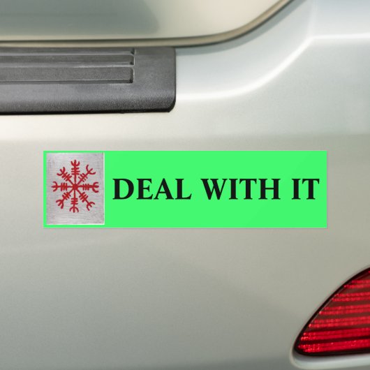 BEHANDELING MET IT BUMPERSTICKER (Op auto)