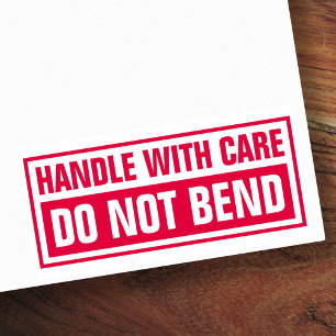 Behandeling met zorg niet buigen  zelfinktende stempel