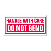 Behandeling met zorg niet buigen  zelfinktende stempel (Design)