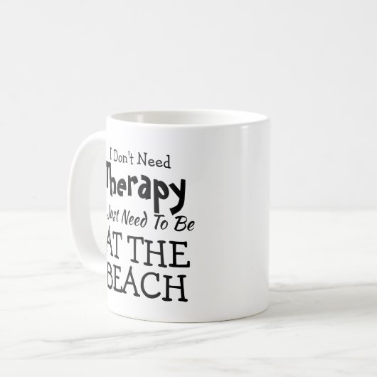 Behandeling niet nodig alleen bij de strand Birthd Koffiemok (Voorkant links)