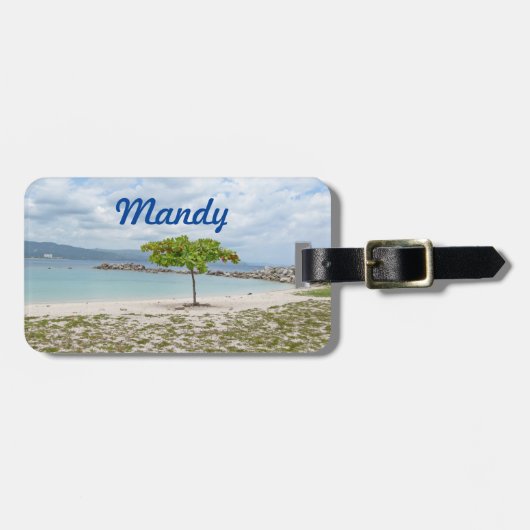 BEHANDELING OP EEN GEDEELTE IN JAMAICA CUSTOM BAGAGELABEL (Voorkant horizontaal)