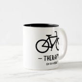 Behandeling op wielen tweekleurige koffiemok (Voorkant rechts)