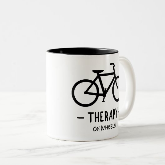 Behandeling op wielen tweekleurige koffiemok (Voorkant rechts)