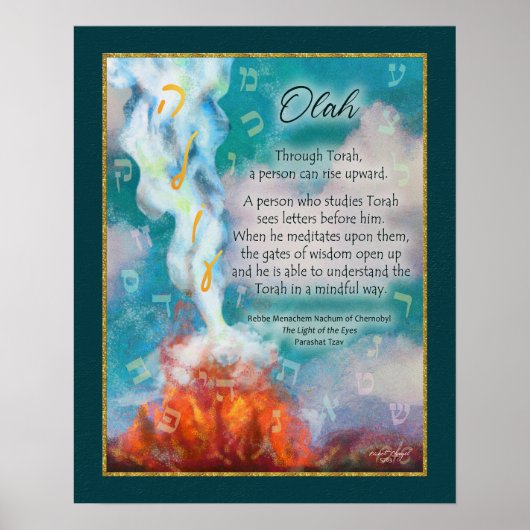 Behandeling over de Torah Tsjernobyl Rebbe-citaatk Poster (Voorkant)