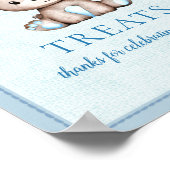 Behandeling Tafelbruin Beer Baby shower Poster (Hoek)