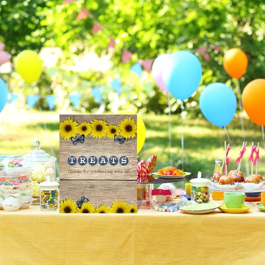 Behandeling Tafelend Baby shower voor zonnebloemen Poster