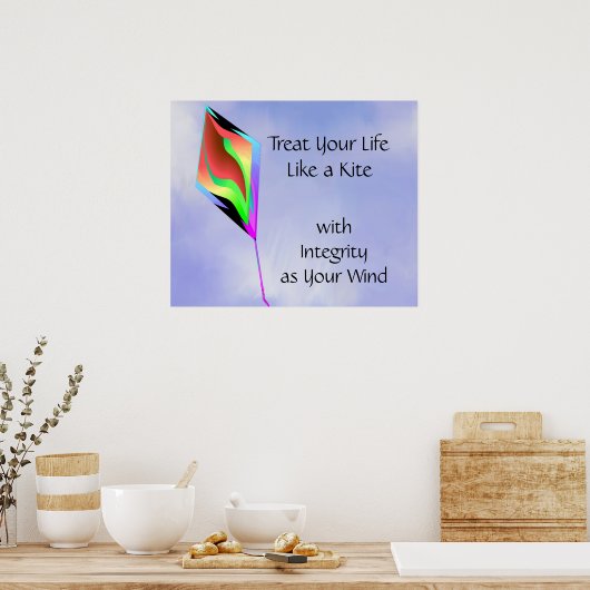 BEHANDELING UW LEVEN ALS EEN KITE Poster (Keuken)
