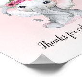 Behandeling van Baby shower van ellephant Hot Air  Poster (Hoek)