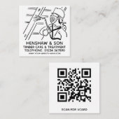 Behandeling van hout en houtproducten vierkante visitekaartje (Voorkant / Achterkant)