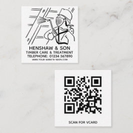 Behandeling van hout en houtproducten vierkante visitekaartje