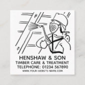 Behandeling van hout en houtproducten vierkante visitekaartje (Voorkant)