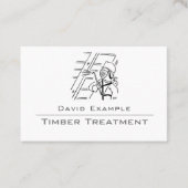 Behandeling van hout met illustratie visitekaartje (Voorkant)