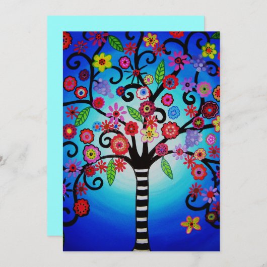 BEHANDELING VAN LEVENSBAR/BBT-MITZVAH KAART (Voorkant / Achterkant)