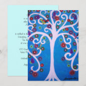 BEHANDELING VAN LEVENSBAR/BBT-MITZVAH KAART (Voorkant / Achterkant)