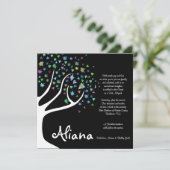 BEHANDELING VAN LIFE MET STARS Bat Mitzvah Uitnodi Kaart (Staand voorkant)