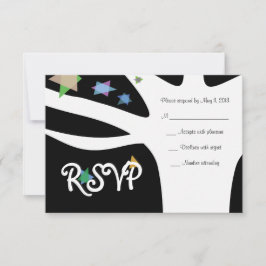 BEHANDELING VAN LIFE MET STARS Bat Mitzvah Uitnodi RSVP Kaartje